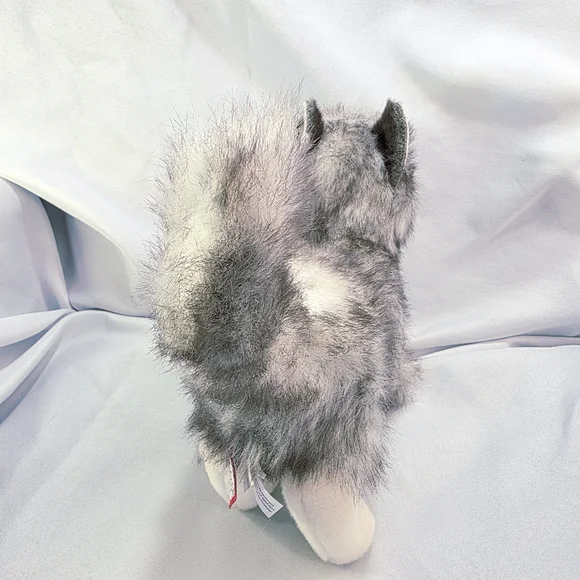Douglas Cat Plush 1864 Purple Frosted Hue White Gray Tail Up 10 Inch 2016